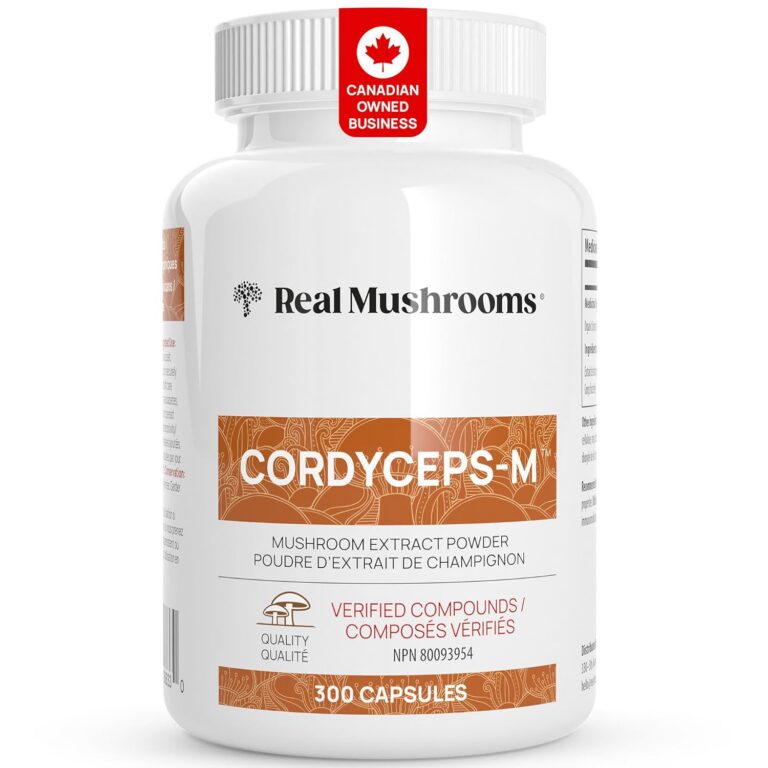Real Mushrooms Cordyceps Capsules - Organic Militaris Extract with Measured Beta-Glucans Fungal Polysaccharides Immunomodulating Properties Vegan Supplement, Non-GMO, 300 Caps