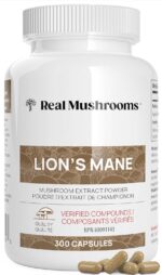 Real Mushrooms Lions Mane Capsules- Organic Mushroom Extract With Immunomodulating Properties Antioxidants - Vegan Supplement, 300 Capsules