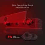 Redragon GS560 Adiemus RGB Desktop Soundbar, 2.0 Channel Computer Speaker with Dynamic Lighting Bar Audio-Light Sync/Display, Touch-Control Backlit with Volume Knob, USB Powered...