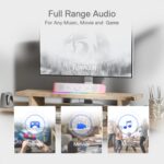 Redragon GS560 RGB Desktop Soundbar, 2.0 Channel Computer Speaker with Dynamic Lighting Bar Audio-Light Sync/Display, Touch-Control Backlit with Volume Knob, USB Powered w/...