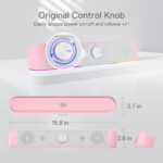 Redragon GS560 RGB Desktop Soundbar, 2.0 Channel Computer Speaker with Dynamic Lighting Bar Audio-Light Sync/Display, Touch-Control Backlit with Volume Knob, USB Powered w/...