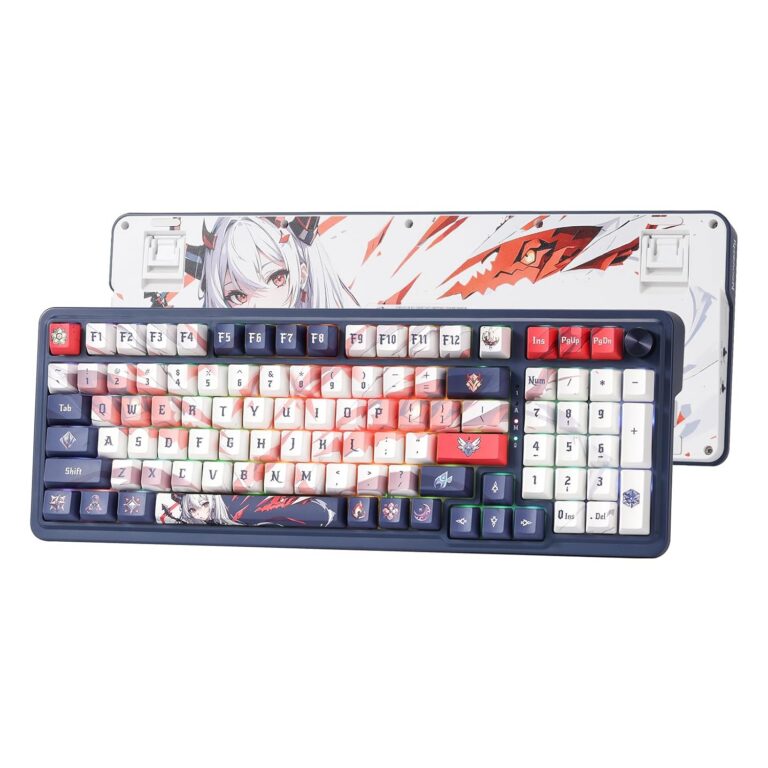 Redragon K686 PRO SE 98 Keys Wireless Gasket RGB Gaming Keyboard, 3-Modes Anime Mechanical Keyboard w/Hot-Swap Socket, Dedicated Knob Control & Sound Absorbing Pads, Custom...