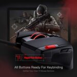 Redragon M612 Predator RGB Gaming Mouse, 8000 DPI Wired Optical Mouse with 11 Programmable Buttons & 5 Backlit Modes, Software Supports DIY Keybinds Rapid Fire Button