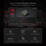 Redragon M686 Wireless Gaming Mouse, 16000 DPI Wired/Wireless Mouse with Professional Sensor, 45-Hour Durable Power Capacity, Customizable Macro and RGB Backlight for PC/Mac/Laptop
