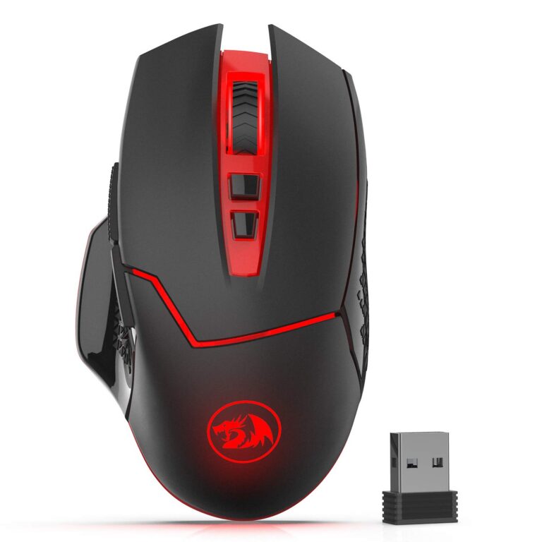 Redragon M690-1 2400 DPI Optical 2.4G Wireless Gaming Mouse, 5 Adjustable DPI Levels Portable Gaming & Office Mice with 8 Buttons and USB Receiver for Desktop, MacBook,...