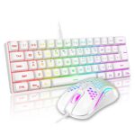 RedThunder 60% Gaming Keyboard and Mouse Combo, Ultra-Compact 61 Keys RGB Backlit Mini Keyboard, Lightweight 7200 DPI Honeycomb Optical Mouse, RGB Wired Gaming Set for PC MAC...
