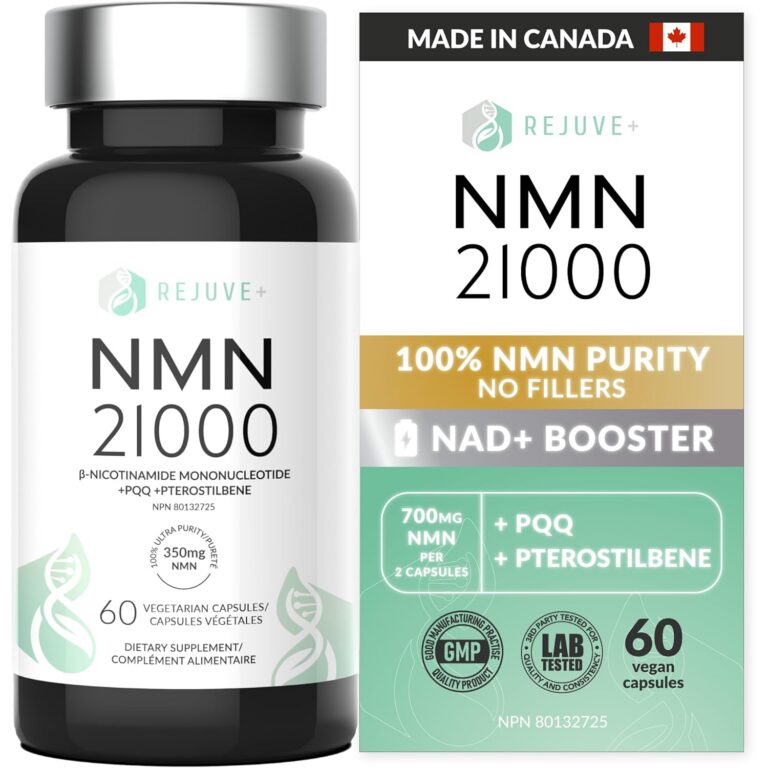 REJUVE+ NMN21000++ | PQQ & Pterotilbene | 700mg / 2 Capsules | 100% Purity Premium NMN (No Fillers) | Market Superior for Quality |103% Potency NMN Supplement, NAD+ Booster,...