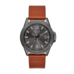 Relic Men's Jackson Strap Three-Hand Date Brown Leather Watch