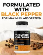 RENEW ACTIVES Turmeric Curcumin – Ultra Potent 95% Curcuminoids with BioPerine Black Pepper for Maximum Absorption – Supports Joint Health, Mobility, Digestion & Liver – Made in...