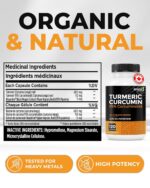RENEW ACTIVES Turmeric Curcumin – Ultra Potent 95% Curcuminoids with BioPerine Black Pepper for Maximum Absorption – Supports Joint Health, Mobility, Digestion & Liver – Made in...