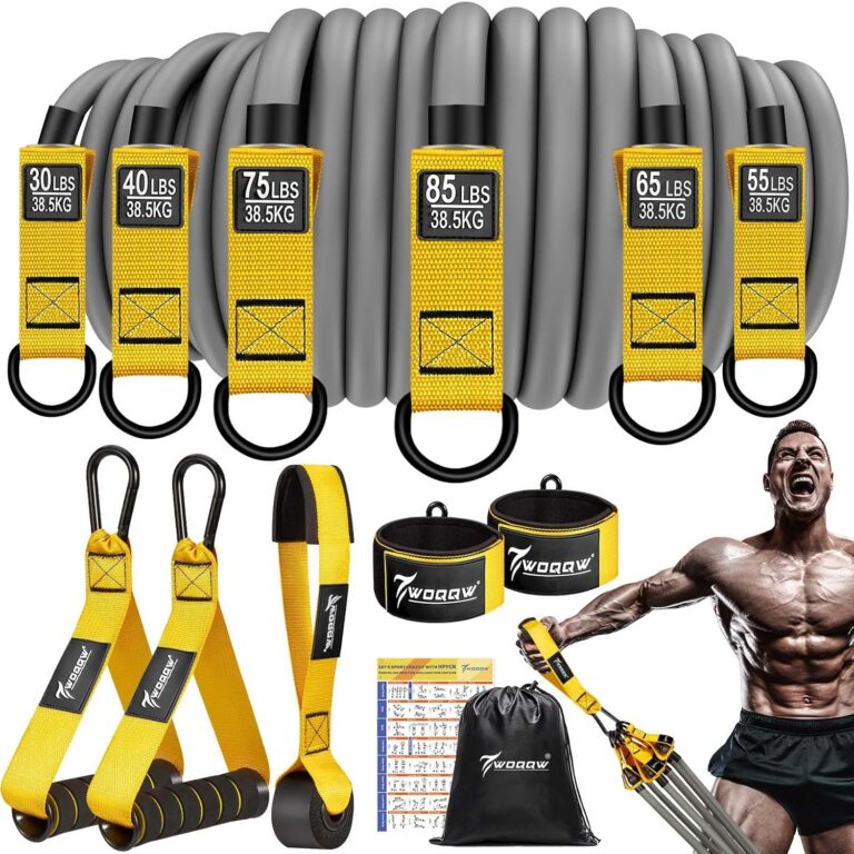 Resistance Bands, 350lbs Heavy Exercise Bands with Handles, Workout Bands for Men, Weight Fitness Bands Set for Muscle Training, Strength, Stretching, Physiotherapy - Home Gym...