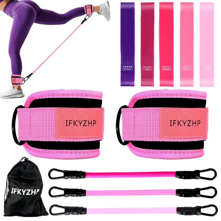 Resistance Bands with Ankle Straps, 10/20/30LB Adjustable Exercise Bands Set for Home Workout - Ankle Cuffs for Glutes, Legs, Hip Fitness, Booty Bands Workout Equipment for...