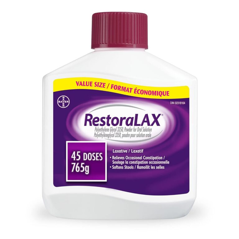 RestoraLAX Powder Stool Softener Laxative - Laxatives For Constipation, Effective Constipation Relief For Adults, No Taste, No Grit, No Gas, No Bloat, No Cramps, No Sudden Urge,...