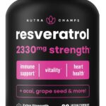 Resveratrol Supplements | 5-in-1 Advanced Formula with Vitamin C, Grape Seed Extract, Acai Berry & Green Tea Extract | Healthy Aging, Immune Support & Heart Health | Vegan &...