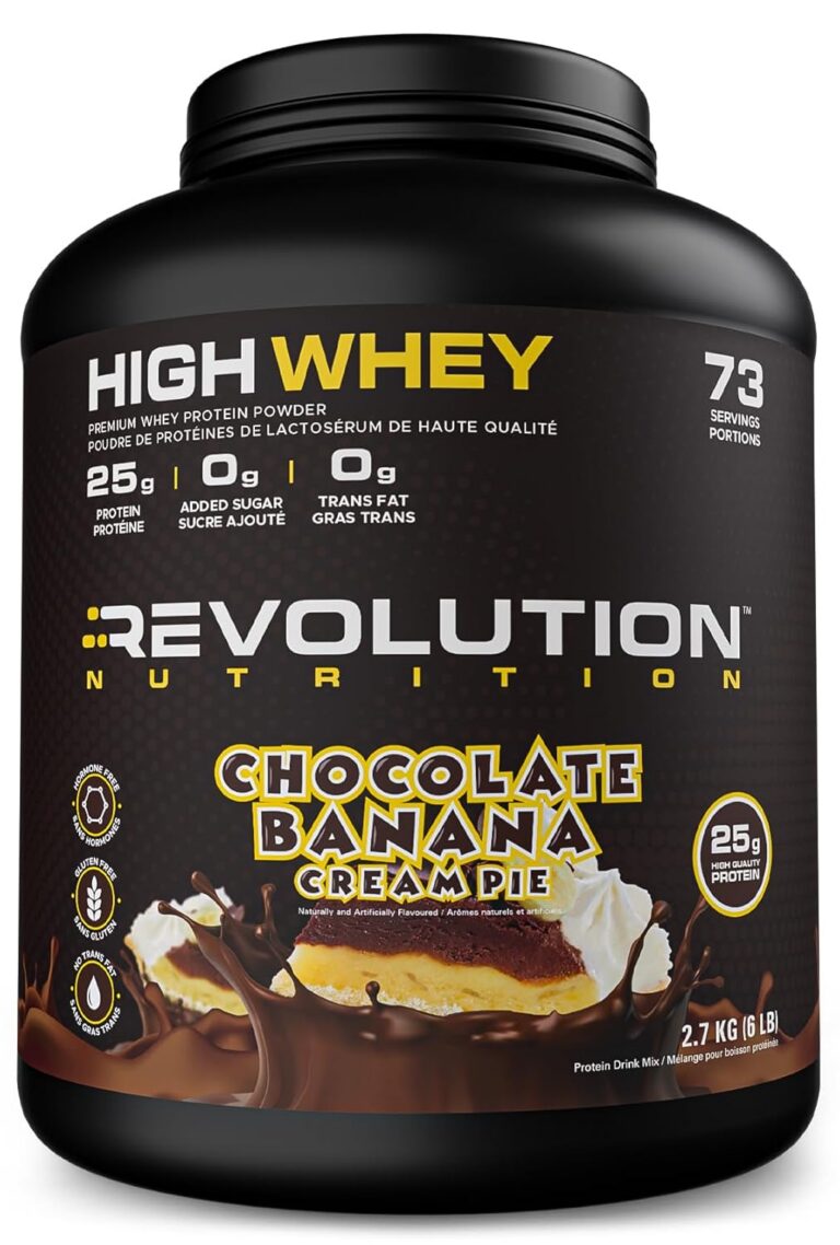 Revolution Nutrition, High Whey, Protein Powder 6LB, Whey Isolate, Superior Formula, Gluten Free, Lean Muscle Mass For Men & Women, 25g of Protein Per Scoop, 2.7kg, 73 Servings...