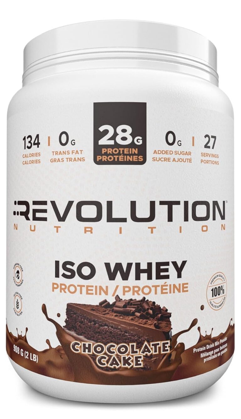 Revolution Nutrition, Iso Whey, Protein Powder, 100% Isolate, Premium Formula, Gluten Free, Low Carb, Promoting Lean Muscle Growth in Men & Women, 28g Of Protein Per Scoop,...