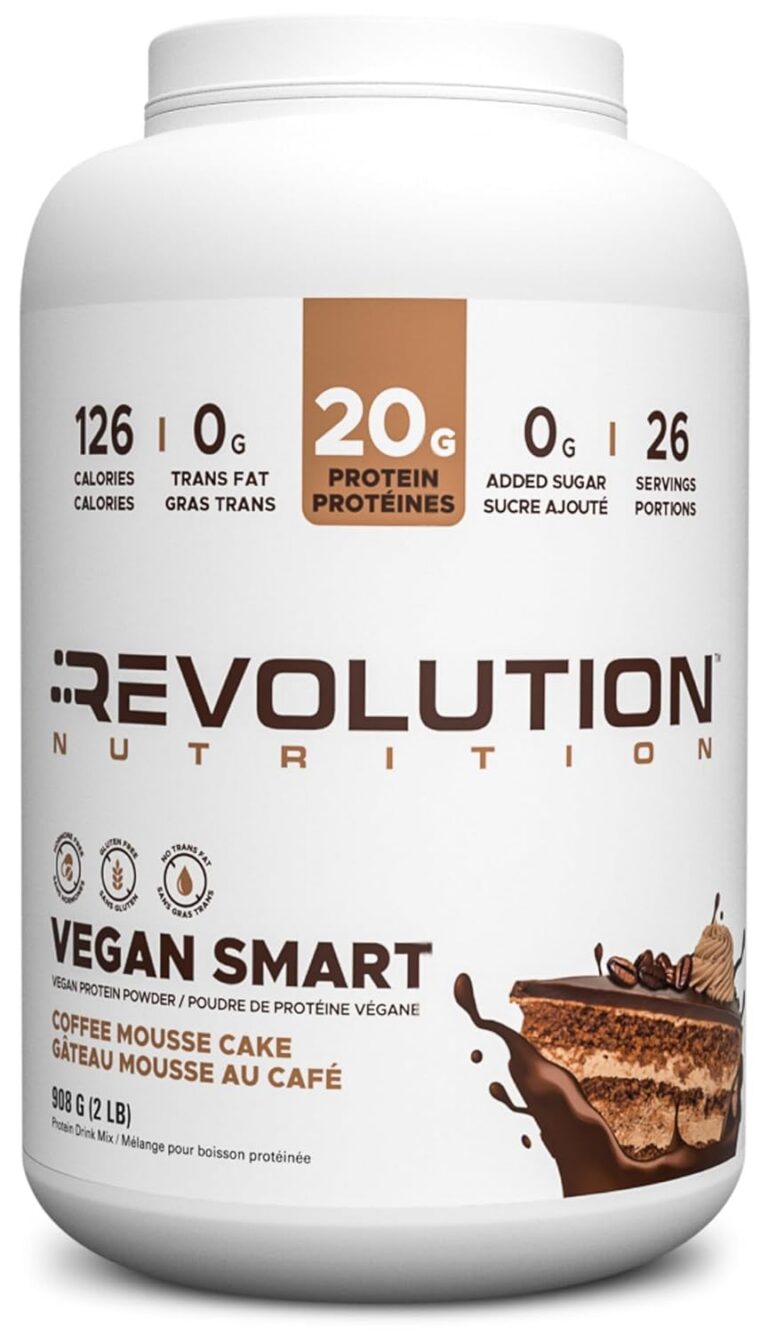 Revolution Nutrition, Vegan Smart, Vegan Protein Powder, Dairy Free, Plant Based, Sugar Free, Soy Free, BCAAs, Keto Friendly, For Men & Women, 20g Of Protein Per Scoop, 908g, 26...