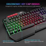 Rii RGB LED Wired Gaming Keyboard,Standard Keyboard for PC,Laptop,Office,Gaming