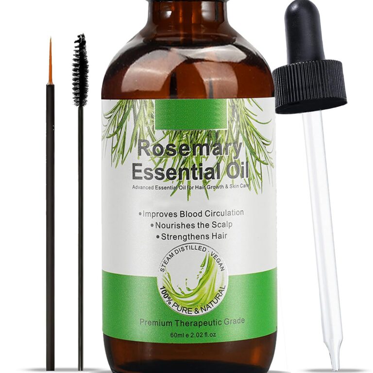 Rosemary Hair Oil for Stronger Thicker Longer Hair -(60ml Large) | Natural Cold Pressed Oil for Hair, Face, Nails & Cuticles | Carrier Oil Certified Organic | Moisturizes,...