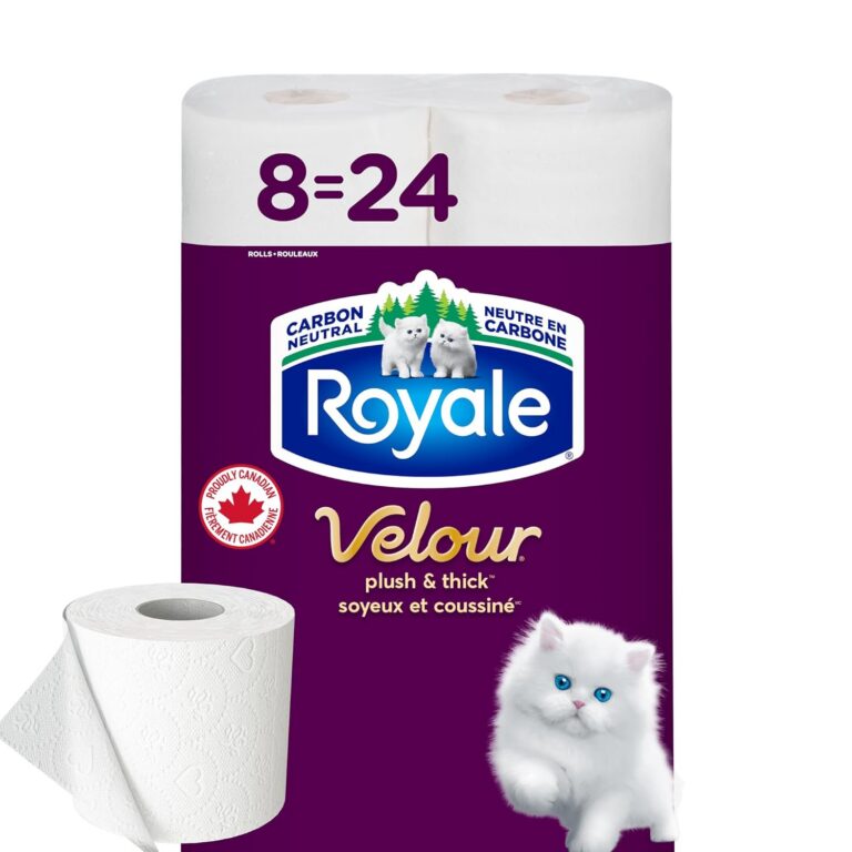 Royale Velour Toilet Paper, 8 Equal 24 Rolls, 213 Bathroom Tissues per roll