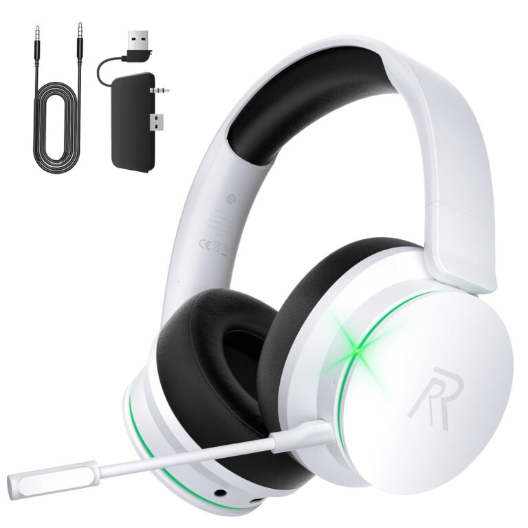 RYR Wireless Gaming Headset for Xbox Series X|S, Xbox One, PS5, PS4, Mac, Bluetooth 5.3, 3D Surround Sound, Rotatable Earmuffs, Gaming Headphones with Noise Canceling...