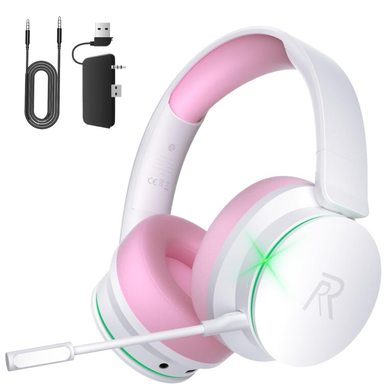 RYR Wireless Gaming Headset for Xbox Series X|S, Xbox One, PS5, PS4, Mac, Bluetooth 5.3, 3D Surround Sound, Rotatable Earmuffs, Gaming Headphones with Noise Canceling...