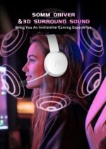 RYR Wireless Gaming Headset for Xbox Series X|S, Xbox One, PS5, PS4, Mac, Bluetooth 5.3, 3D Surround Sound, Rotatable Earmuffs, Gaming Headphones with Noise Canceling...