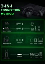 RYR Wireless Gaming Headset for Xbox Series X|S, Xbox One, PS5, PS4, Mac, Bluetooth 5.3, 3D Surround Sound, Rotatable Earmuffs, Gaming Headphones with Noise Canceling...