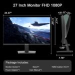 SANSUI Monitor 27 inch 120Hz 1080P Computer Monitor FHD, HDMI Ports 110% sRGB HDR Tilt Adjustable/VESA Compatible, for Game and Office (HDMI Cable Included)