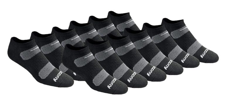 Saucony mens Multi-pack Mesh Ventilating Comfort Fit Performance No-show Socks