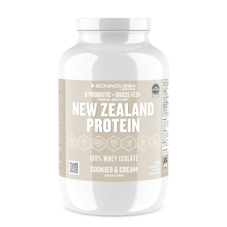 Schinoussa Super Foods New Zealand Whey Protein Isolate | 25g Protein | 0g Of Sugar | 1g Of Carbs| 110 Calories (Cookies & Cream, 910 g (Pack of 1)