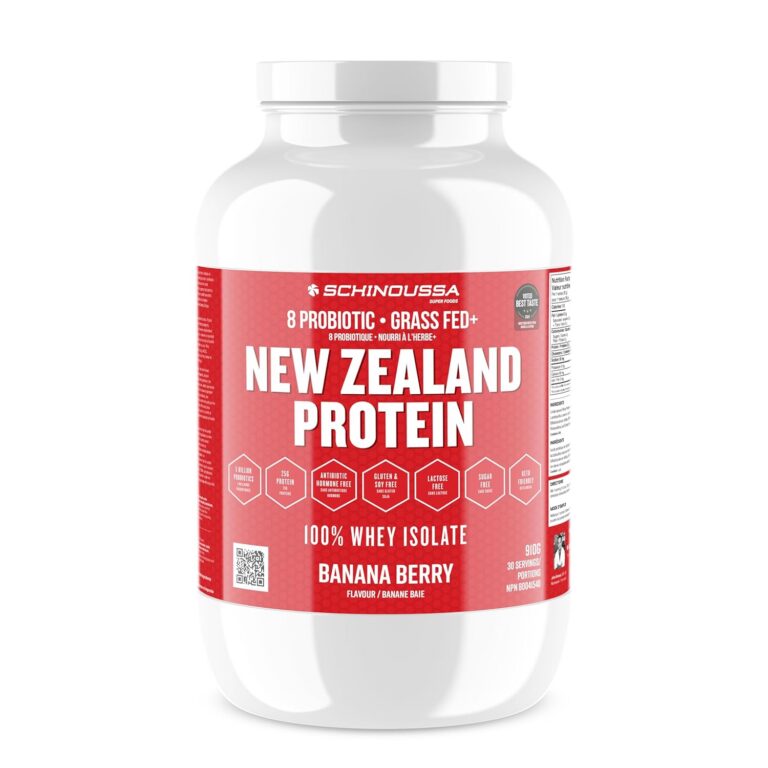 Schinoussa Super Foods New Zealand Whey Protein Isolate | 25g Protein| 0g Of Sugar | 1g Of Carbs| 110 Calories (Banana Berry, 910 g (Pack of 1)