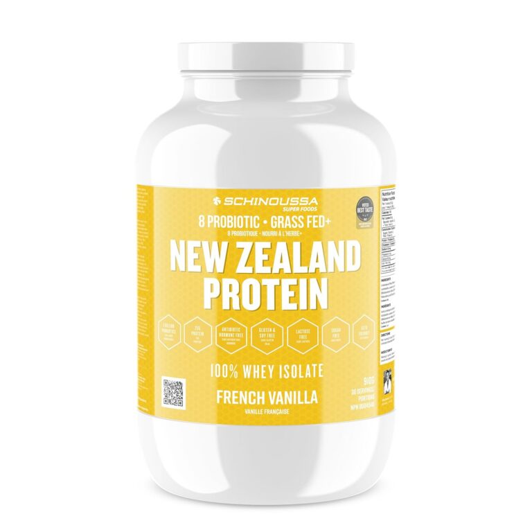 Schinoussa Super Foods New Zealand Whey Protein Isolate | 25g Protein | 0g Of Sugar | 1g Of Carbs | 110 Calories (French Vanilla, 910g (Pack of 1)