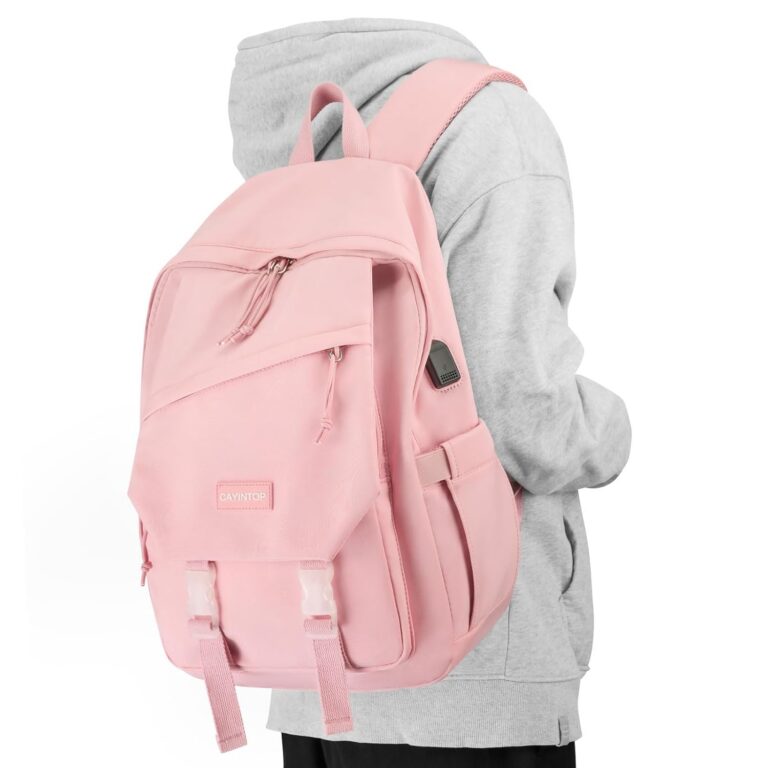 School Backpack for Teen Girls: 15.6 Inch College BookBag with USB Charger Student Casual Daypack Laptop Backpacks for Women