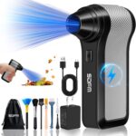 SDFM Compressed Air Duster, Electric Air Duster with Brushless Motor, Contains Multiple nozzles, for Cleaning Keyboard & PC. 3 Adjustable Gears, Rechargeable Jet Dry Blower for...