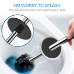 SetSail Toilet Brush, Compact Size Toilet Bowl Brush and Holder Toilet Brushes for Bathroom with Stainless Steel Handle Toilet Cleaner Brush with Durable Scrubbing Bristles,...