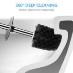 SetSail Toilet Brush, Compact Size Toilet Bowl Brush and Holder Toilet Brushes for Bathroom with Stainless Steel Handle Toilet Cleaner Brush with Durable Scrubbing Bristles,...