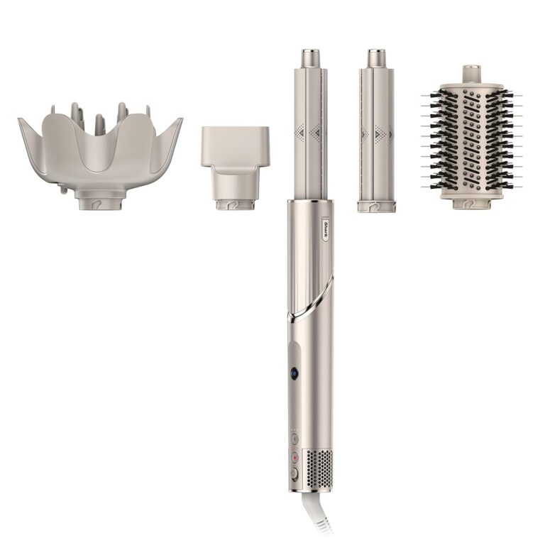 Shark FlexStyle Air Styling & Drying System, Powerful Hair Blow Dryer Multi-Styler Auto-Wrap Curlers, Curl-Defining Diffuser, Oval Brush & Concentrator Attachment, HD435C...