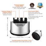 SHARPAL 191H Knife & Scissors Sharpener, Kitchen Chef Sharpening Tool for Straight and Serrated Knives – Repairs, Restores, and Sharpens Blades