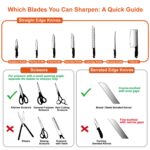 SHARPAL 191H Knife & Scissors Sharpener, Kitchen Chef Sharpening Tool for Straight and Serrated Knives – Repairs, Restores, and Sharpens Blades