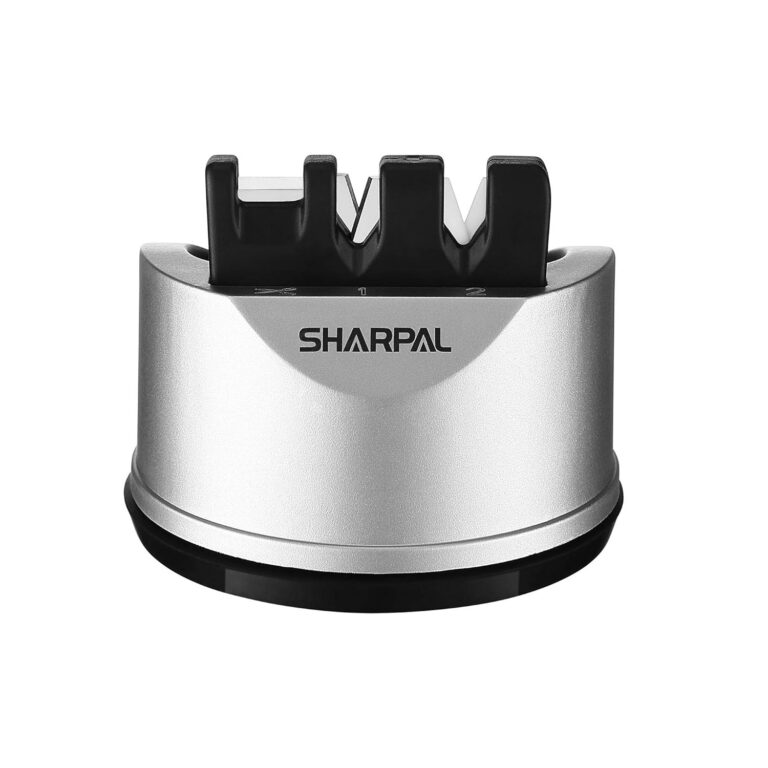 SHARPAL 191H Knife & Scissors Sharpener, Kitchen Chef Sharpening Tool for Straight and Serrated Knives – Repairs, Restores, and Sharpens Blades