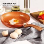 SHEUMNT Nonstick Cookware Set 11 Piece, Oven Broiler Safe 350F, Pots and Pans, Kitchen Cooking Set Fry Pans, Saucepans, Saute Pan, Kitchen, Home, Dishwasher Safe