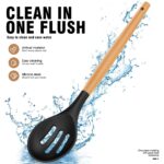 Silicone Cooking Utensils Set - Silicone Kitchen Utensils for Cooking Wooden Handles, 446°F Heat Resistant Kitchen Utensil Spatula Sets w Holder, Gadgets for Non-Stick Cookware...