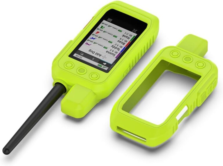 Silicone Protective Case for Garmin Alpha 300i 200i,Silicone Soft Edge Shell Bumper Cover,Waterproof Protective Cover Skin Accessories (Fluorescent Green)