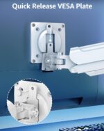 Single Monitor Mount for 32 27 24 22 inch Screen, Monitor Arm Holds 4.4-22 lbs, Monitor Desk Mount, Gaming & Home Office Use, VESA 75x75mm & 100x100mm, Freelift Pro White