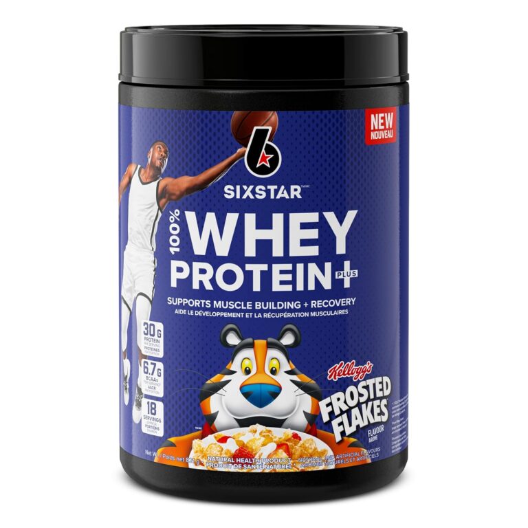 Six Star Whey Protein Powder Plus - Ultimate Muscle Building & Recovery Formula with Whey Protein & BCAAs - 30g Protein & Immune Support Matrix - Kellogg’s Frosted Flakes...