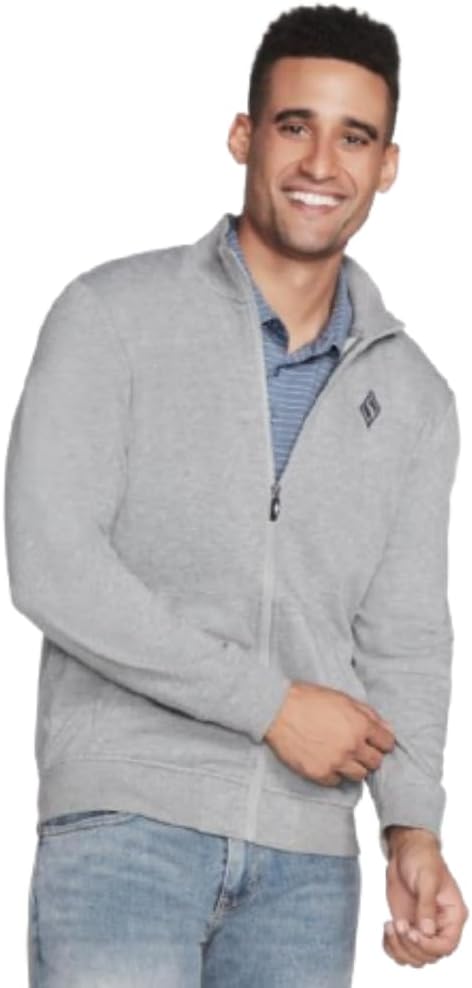 Skechers Mens The Hoodless Hoodie Go Walk Everywhere Full Zip Mock Neck JacketJacket