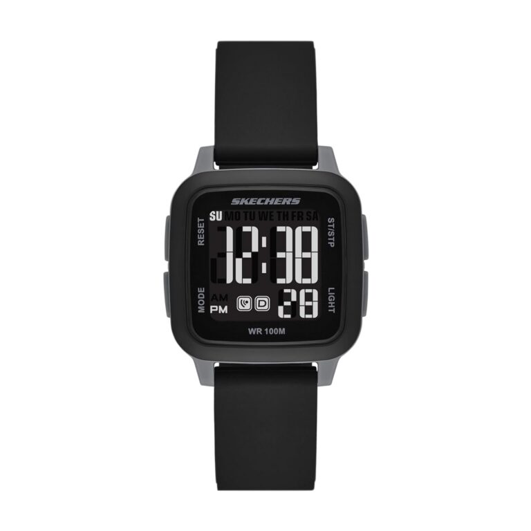 Skechers Women's Holmby Digital Black Silicone Watch (Model: SR6287)