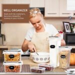 Skroam 36 Pack Airtight Food Storage Containers for Kitchen Pantry Organizers and Storage, Plastic Kitchen Storage Containers with Lids for Flour, Sugar, and Cereal, Labels &...