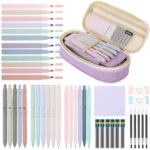 SKYDUE 44Pcs Aesthetic School Supplies, Big Capacity Pencil Pen Case with Cute Pastel Highlighters, Gel Pens, Mechanical Pencils, Bible Book Annotation Kit, College Essentials...